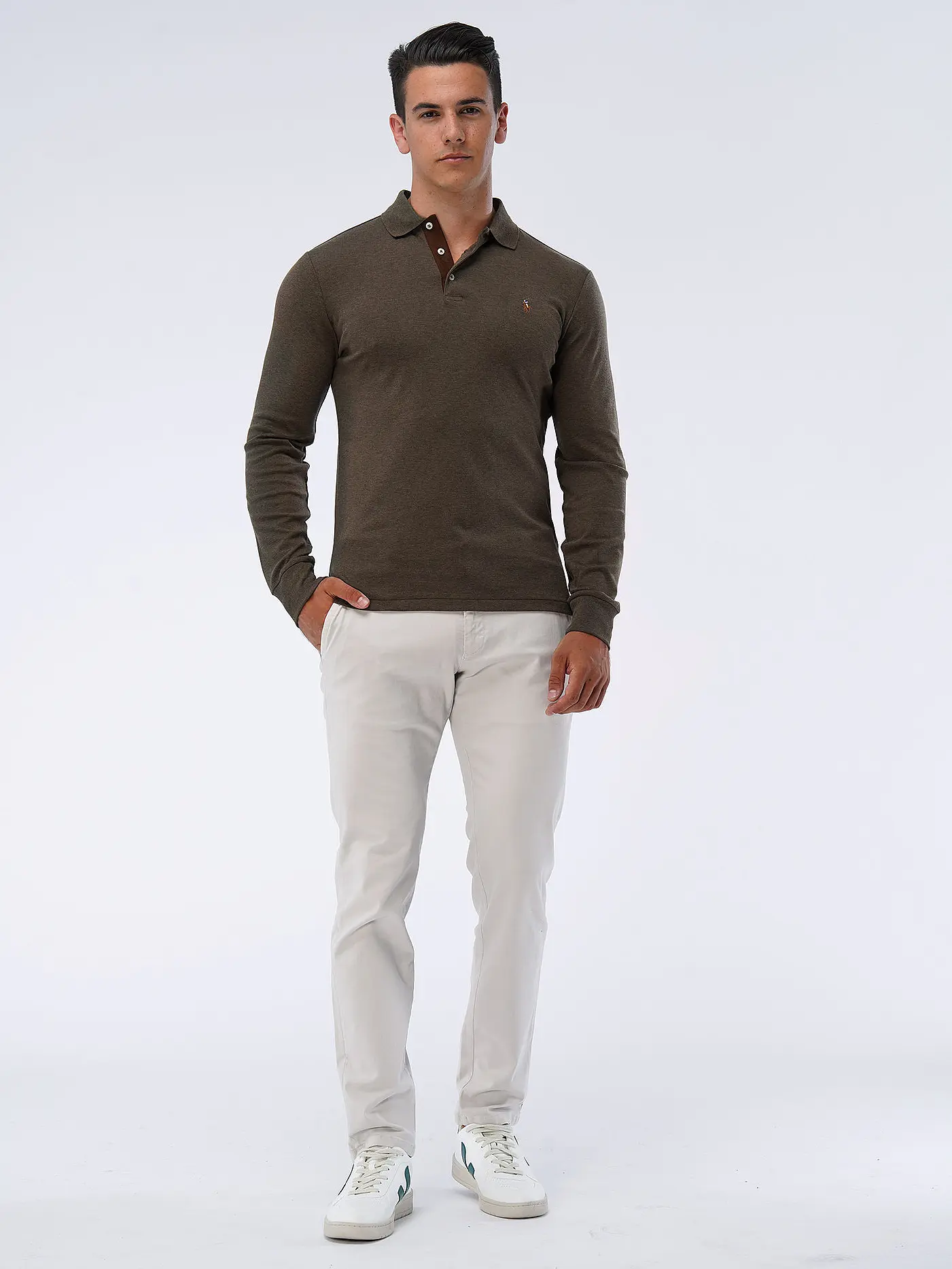 POLO RALPH LAUREN | Poloshirt Custom Slim Fit | olive